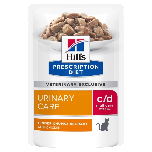 Hill's Prescription Diet C/D Stress kassi einekotike kanaga 85g 12TK