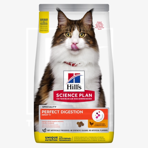 Hill's Science Plan Perfect Digestion kuivtoit kassile kanaga, 1,5 kg